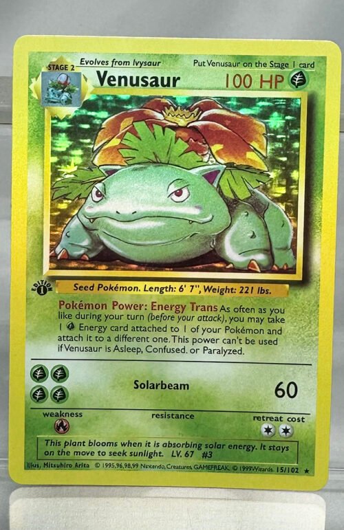 Venusaur Pokémon Base Set (BS) #15/102 Proxy Card