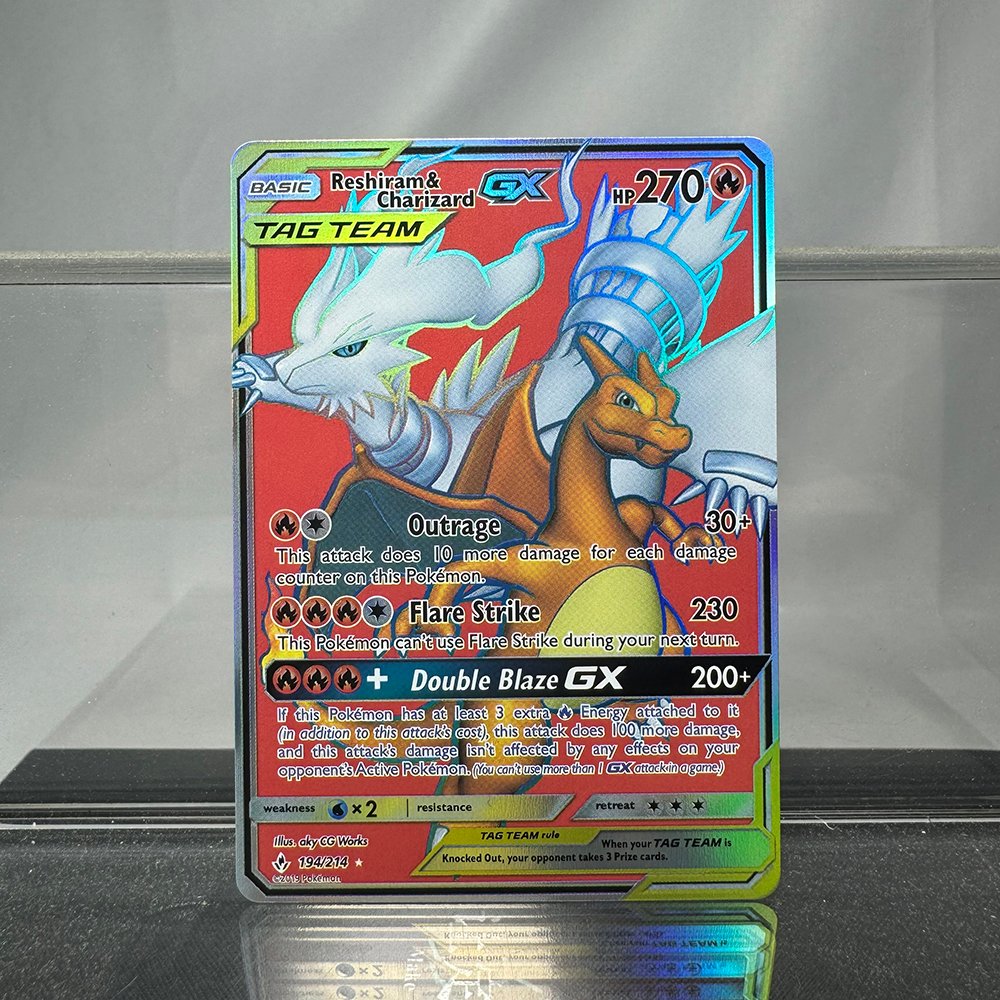 Reshiram & Charizard-GX Pokémon Unbroken Bonds (UNB) #194/241 Proxy Card