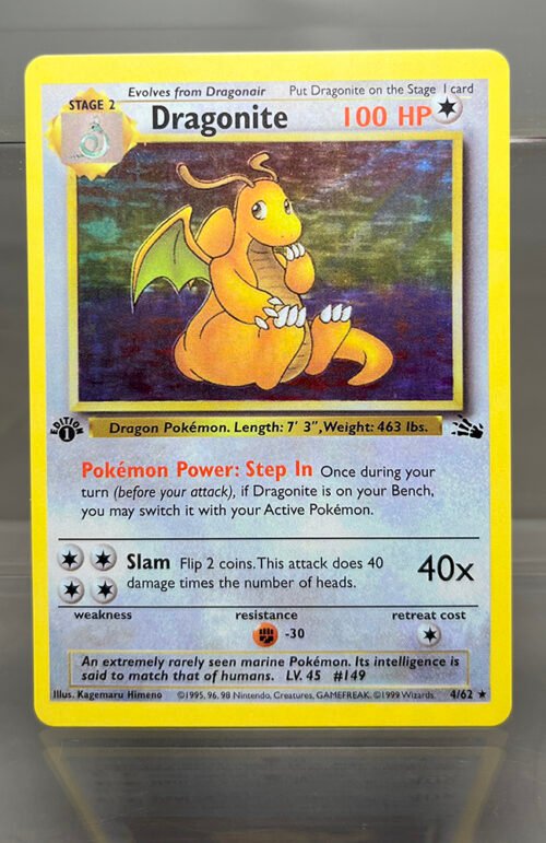 Dragonite Pokémon Fossil (FO) #4/62 Proxy Card