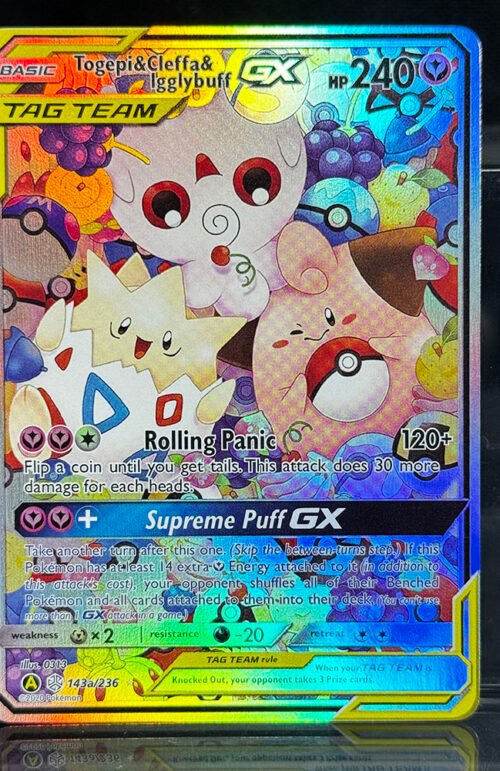 Togepi & Cleffa & Igglybuff-GX Pokémon Cosmic Eclipse (CEC) #143a/236 Proxy Card