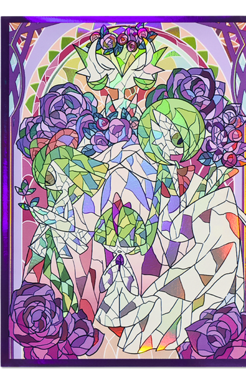 60PCS 67x92mm Holo Shattered Anime Card Sleeves for MTG/PTCG ( Gardevoir )