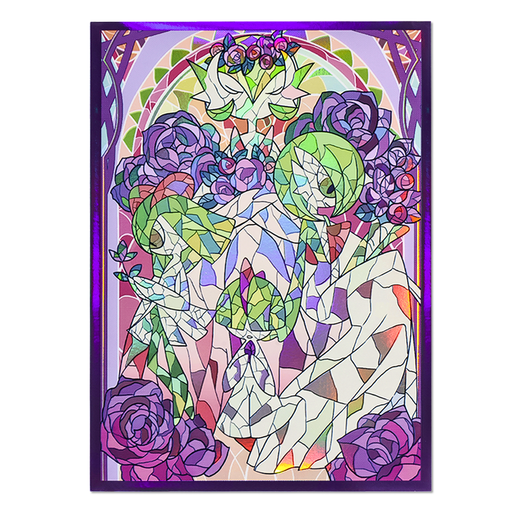 60PCS 67x92mm Holo Shattered Anime Card Sleeves for MTG/PTCG ( Gardevoir )