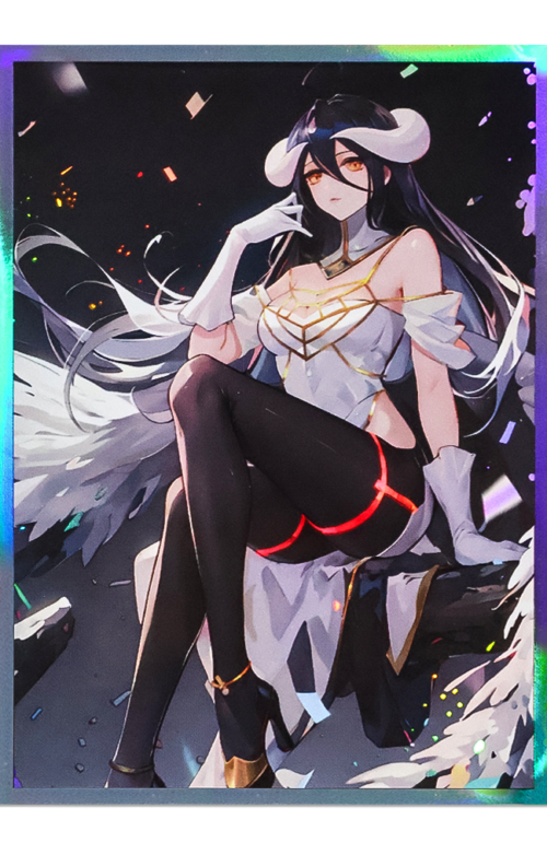 60PCS 67x92mm Holo Anime Card Sleeves for MTG/PTCG ( Albedo )