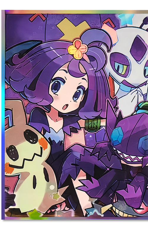 60PCS 67x92mm Holo Anime Card Sleeves for MTG/PTCG ( Acerola )