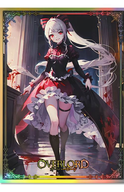 60PCS 67x92mm Holo Anime Card Sleeves for MTG/PTCG ( Shalltear Bloodfallen )