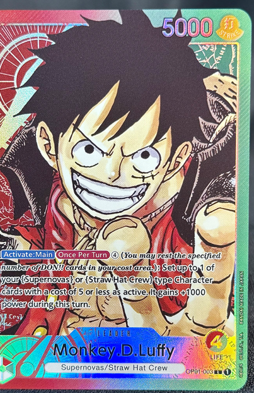 One Piece Monkey.D.Luffy OP01-003 Proxy Cards