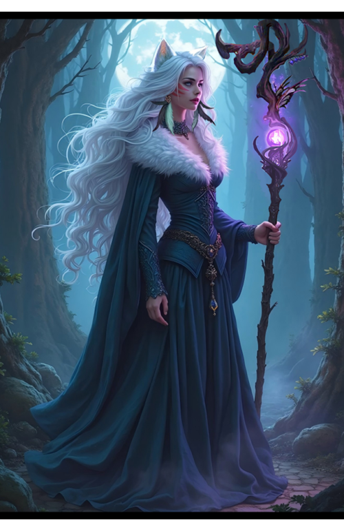 60PCS 66x91mm Matte Anime Card Sleeves for MTG/PTCG ( Cat Warlock )