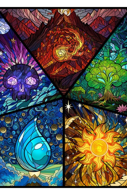 60PCS 66x91mm HOLO Glass Printing Card Sleeves for MTG/PTCG