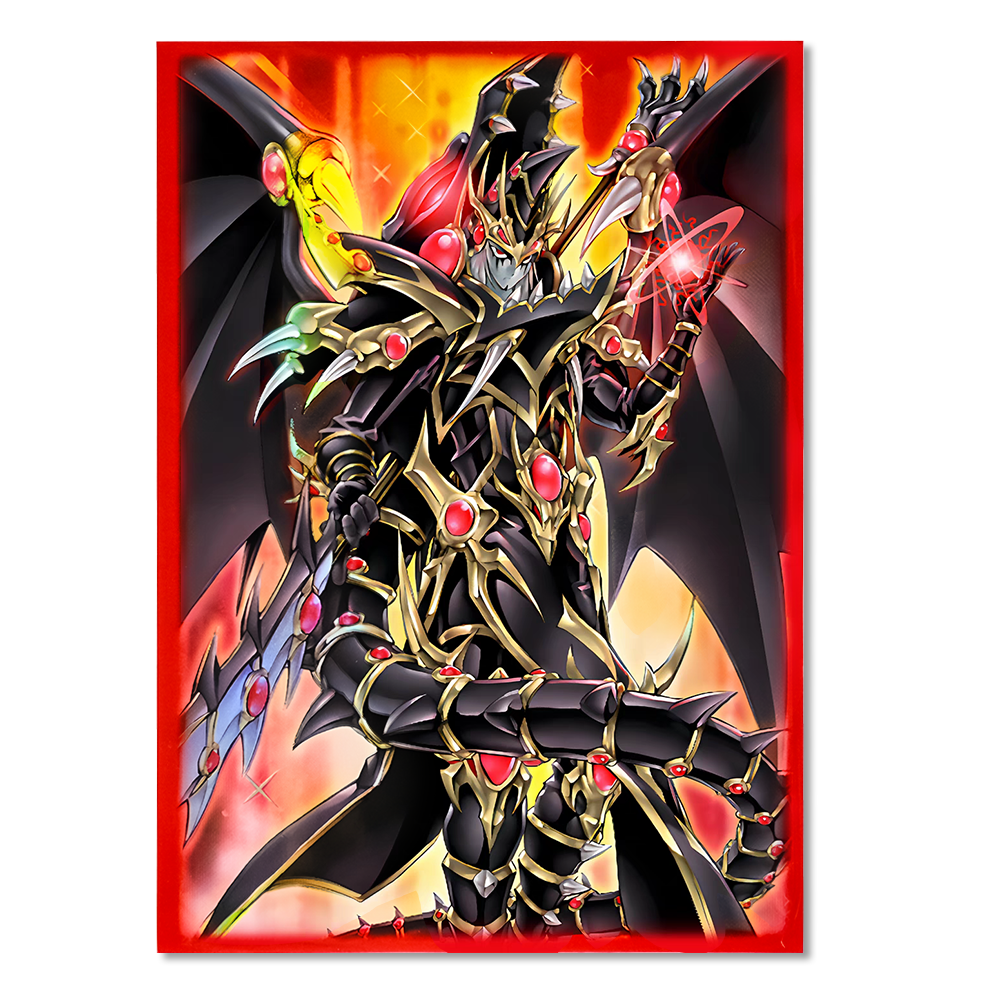 50PCS 62x89mm HOLO Japanese Size Card Sleeves for YGO/Photo Card ( Red-Eyes Dark Dragoon )
