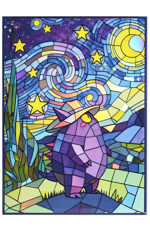 60PCS 66x91mm HOLO Glass Printing Card Sleeves for MTG/PTCG ( Gengar )