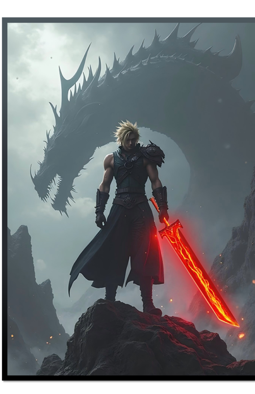 60PCS 66x91mm Matte Anime Card Sleeves for MTG/PTCG ( Cloud Strife )