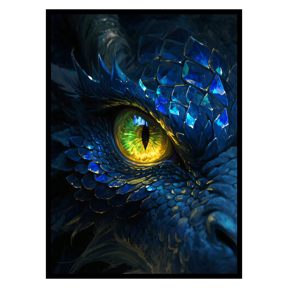 60PCS 66x91mm HOLO Art Card Sleeves for MTG/PTCG The Eye of the Dragon