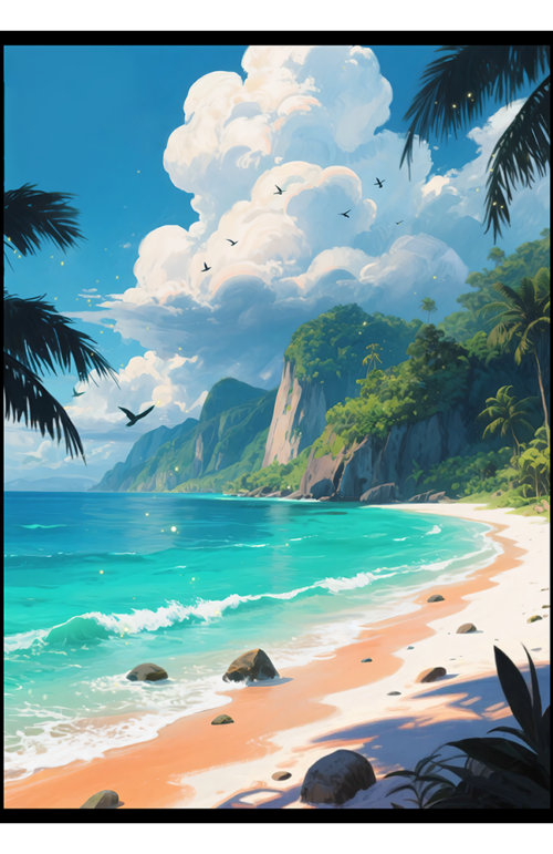 60PCS 66x91mm Matte Art Card Sleeves for MTG/PTCG (Island)