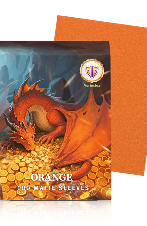 100PCS 66X92MM Matte Card Sleeves for PTCG/MTG Standard Size (Orange)