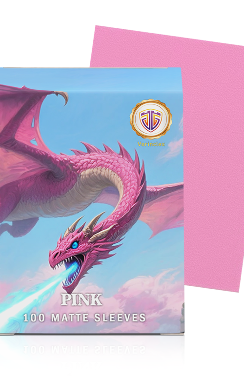 100PCS 66X92MM Matte Card Sleeves for PTCG/MTG Standard Size (Pink)
