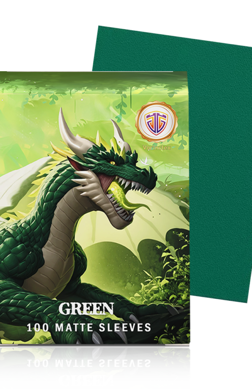 100PCS 66X92MM Matte Card Sleeves for PTCG/MTG Standard Size (Green)