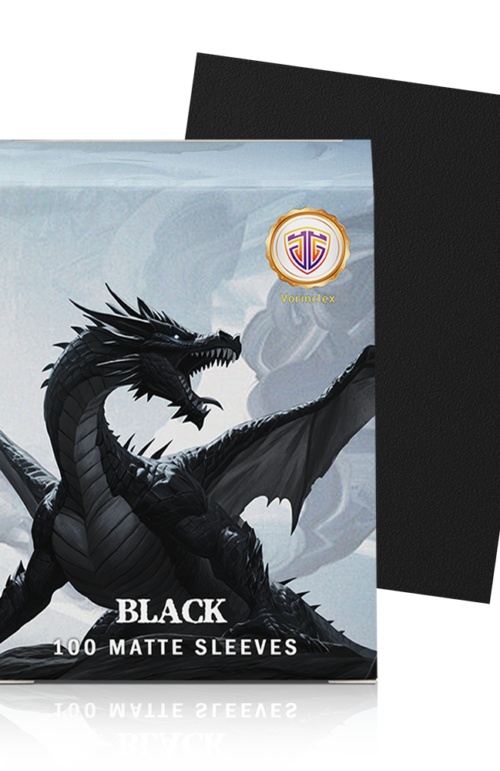 100PCS 66X92MM Matte Card Sleeves for PTCG/MTG Standard Size (Black)