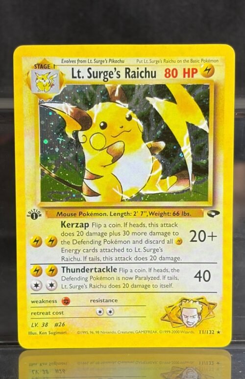 Pokémon Lt. Surge’s Raichu · Gym Challenge (G2) #11 Proxy Card