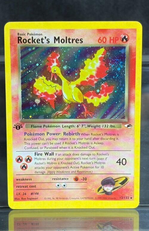 Pokémon Rocket’s Moltres · Gym Heroes (G1) #12 Proxy Card
