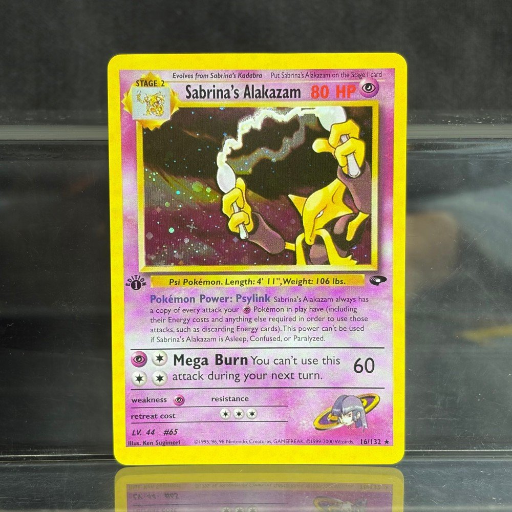 Pokémon Sabrina’s Alakazam · Gym Challenge (G2) #16 Proxy Card