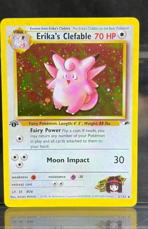 Pokémon Erika’s Clefable · Gym Heroes (G1) #3 Proxy Card