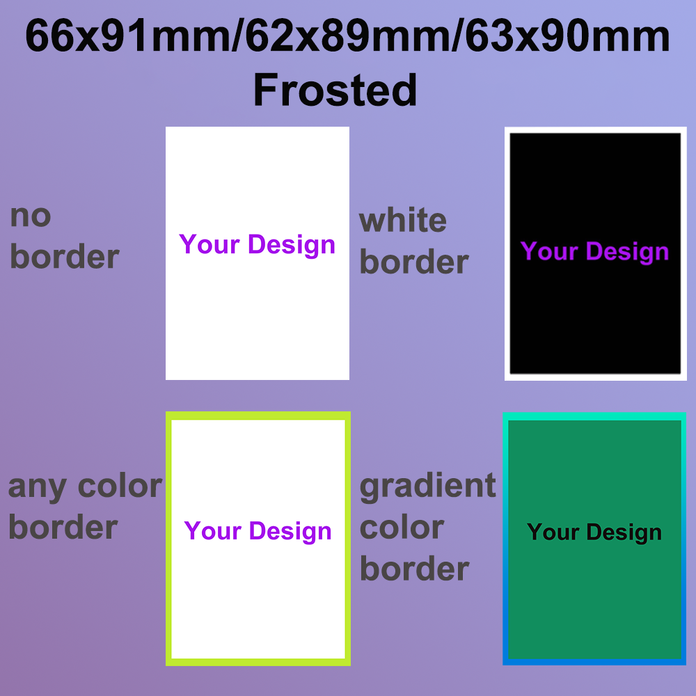 Custom Card Sleeves Glossy/Frosted/HOLO Style Standard/Japanese Size Card Sleeves for MGT/YGO/PTCG DIY Card Protector - Image 3