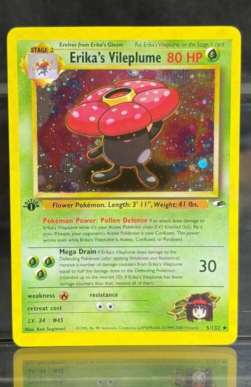 Pokémon Erika’s Vileplume · Gym Heroes (G1) #5 Proxy Card